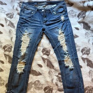 Machine Blue Denim with Union Jack Accent-New without tags